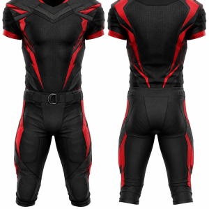 Black and Red American Football Uniform