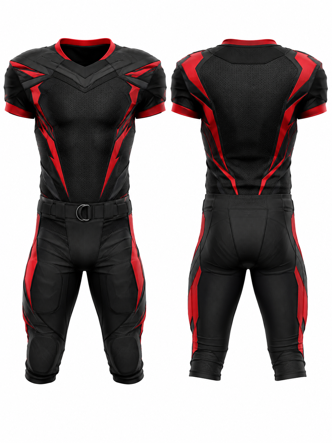Black and Red American Football Uniform