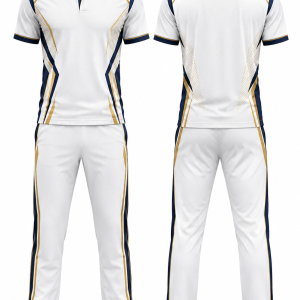 White, Navy and Gold Polo Uniform Set