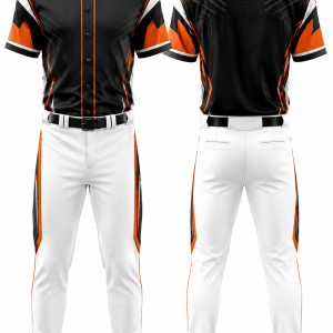Black, Orange and White Baseball Uniform