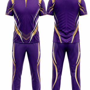 Purple and Gold Polo Uniform Set